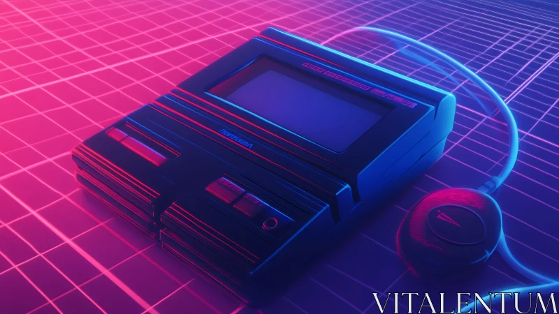 Retro Handheld Gaming in Neon Dreams.
