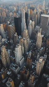 Dense vertical skyline shows layered high-rise urban core