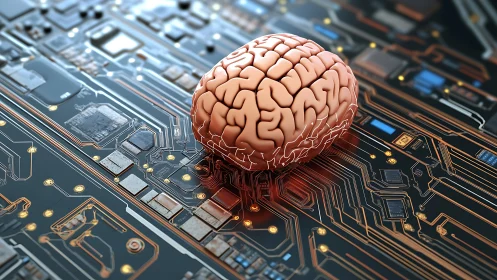 Human brain model rests on detailed electronic circuit board