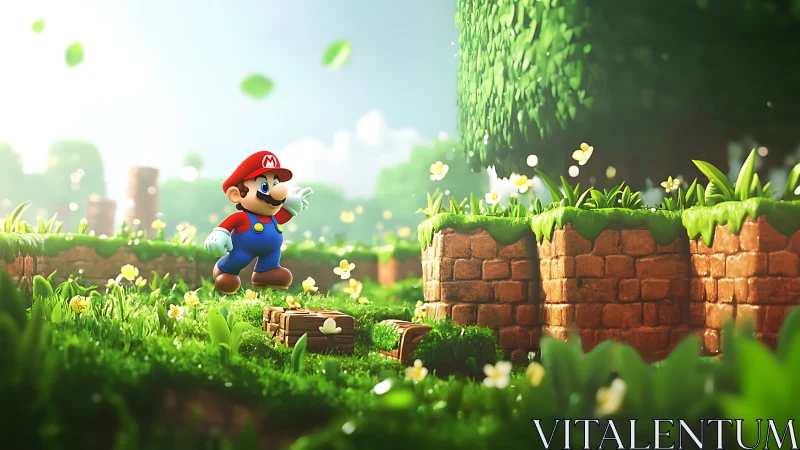 3D platform hero traverses lush voxel-inspired forest terrain