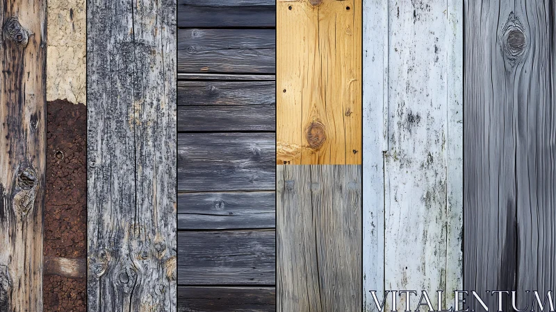 Rustic Wooden Plank Textures in Neutral and Earthy Tones.