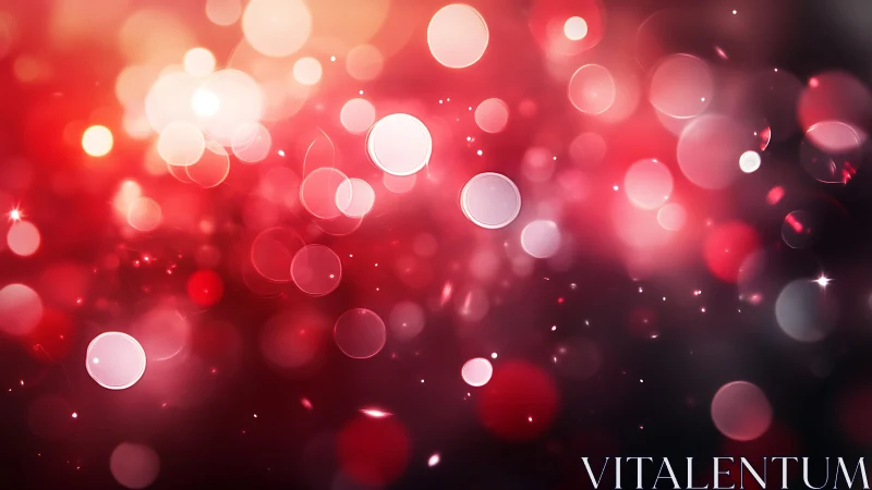 Vibrant red bokeh lights abstract background with glowing effect.