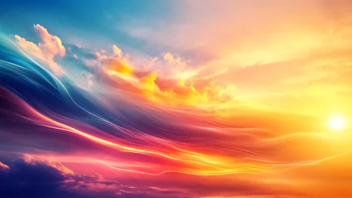 Spectral fluid dynamics across a luminous digital skyfield.