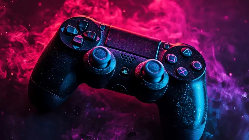 Neon Gaming Command Center Wrapped in Electric Fury.