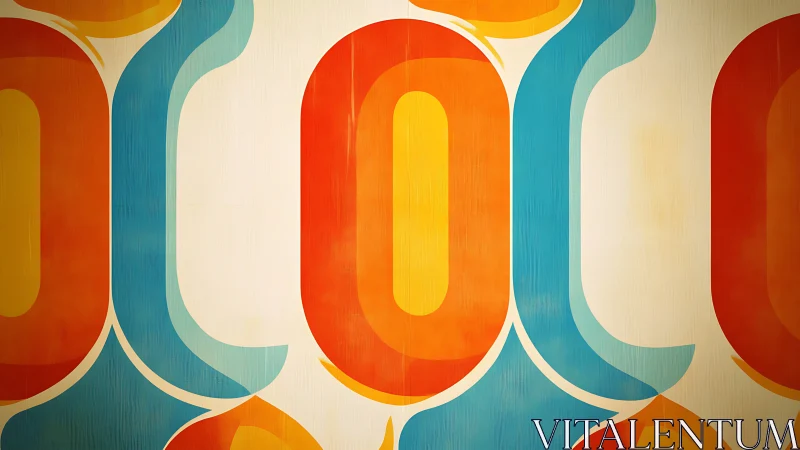 Sunny retro curves in bold orange, teal, and gold shapes.