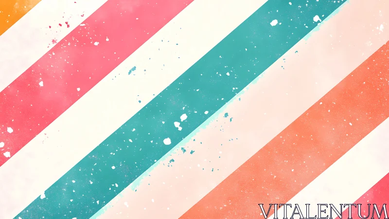 Diagonal pastel stripes with subtle paint splatter texture.
