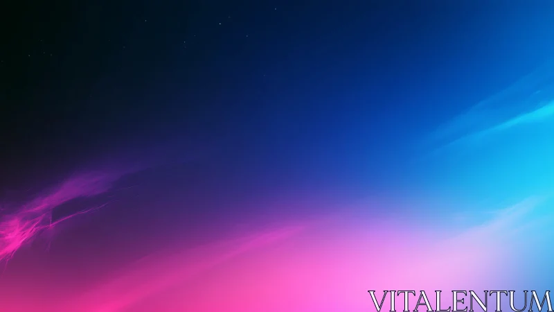 Neon gradient skyscape with luminous magenta horizon glow.