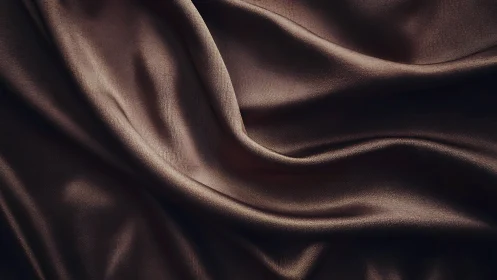 Luxe Brown Silk Fabric with Elegant Draping.