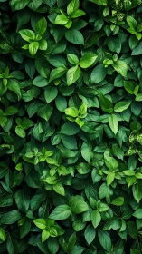Lush emerald leaves form a dense, soothing green wall.