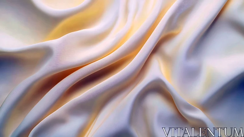 Soft satin folds under warm gradient diffuse lighting study