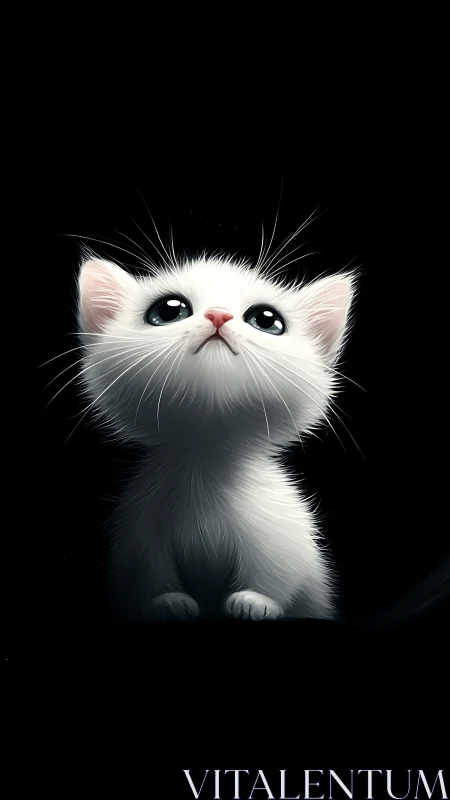 Luminous Whisker Dream: Portrait of an Ethereal White Cat