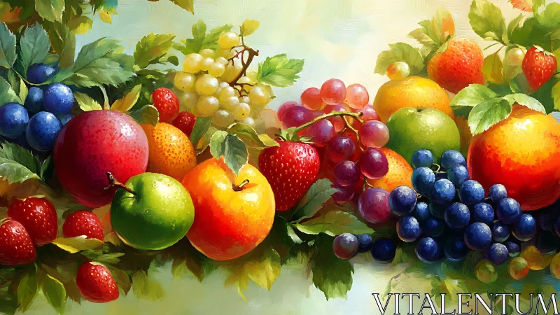 Colorful fruit harvest bursting with juicy garden delight.