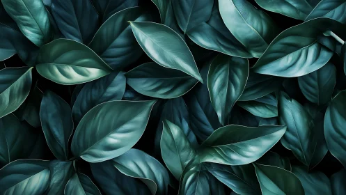 Lush teal foliage forms a calming, immersive botanical field