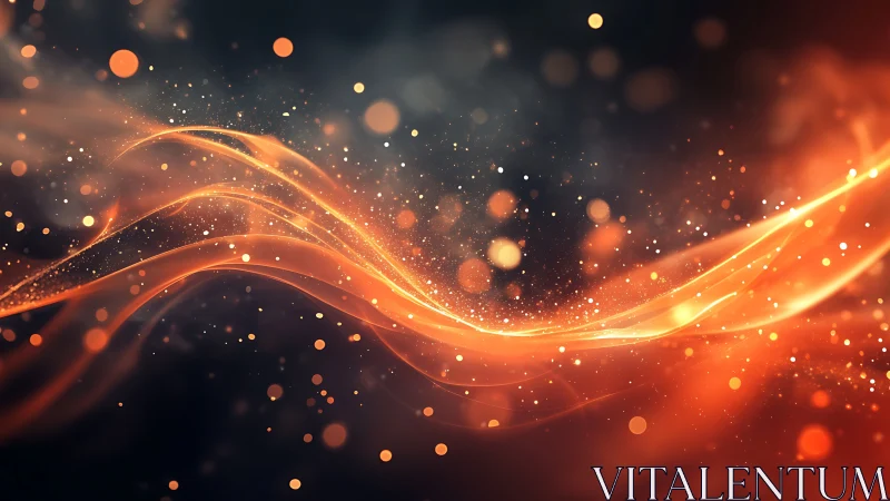 Luminous Ribbons Ignite the Void With Fire.