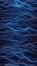 Abstract blue wave lines on dark gradient background pattern.