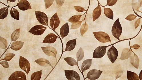 Softly aging leaves waltz across a sepia hush of canvas