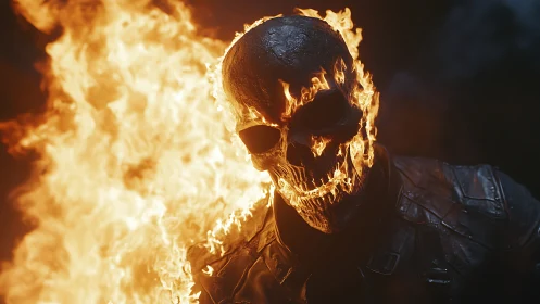 Incandescent skeletal revenant with combustive cranial plating.