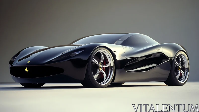 Sleek midnight concept car poised for everyday daydreams.