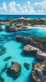 Turquoise Paradise: Tropical Resort Nestled in Island Sanctuary