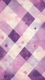 Diagonal plaid grid overlay with layered pink watercolor wash