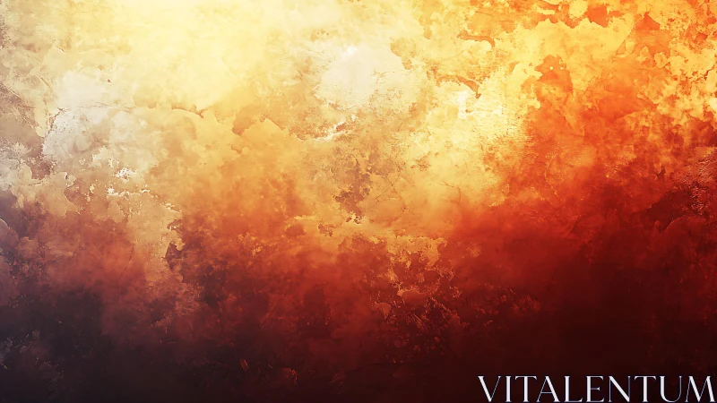 Warm Abstract Grunge Texture in Fiery Orange and Gold Tones.