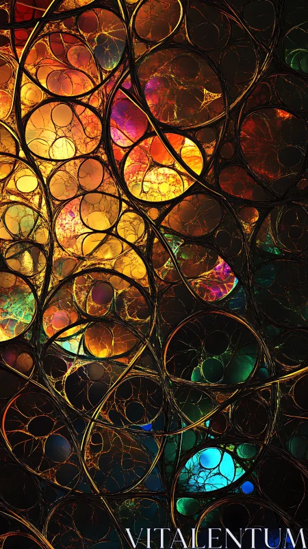 Fractal bubble lattice reveals luminous chromatic nebulae