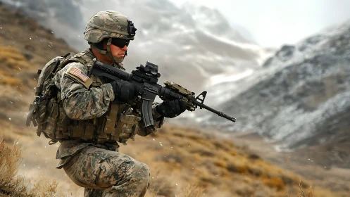 Mountain winds steady a soldier’s focused winter advance