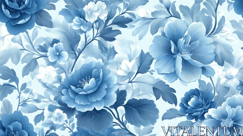 Monochromatic peony tessellation with high-frequency tonal detailing.