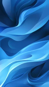 Gentle blue waves flow in soothing abstract motion