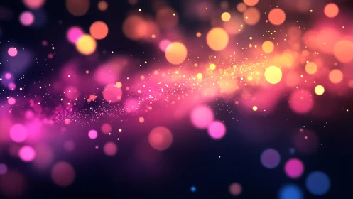 Digital bokeh nebula with luminous particle gradients.