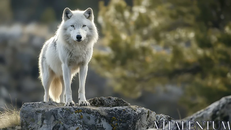 Silent alpine sentinel studies the valley with silver eyes