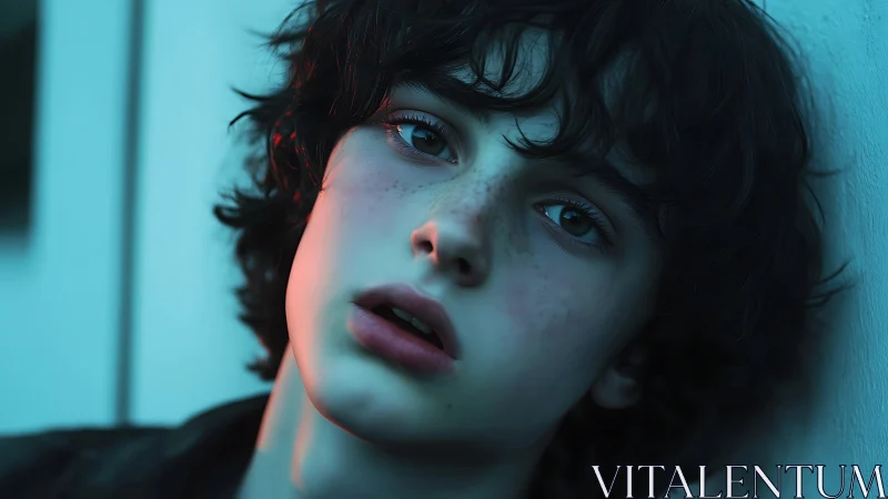 Softly lit teen portrait wrapped in quiet evening glow.