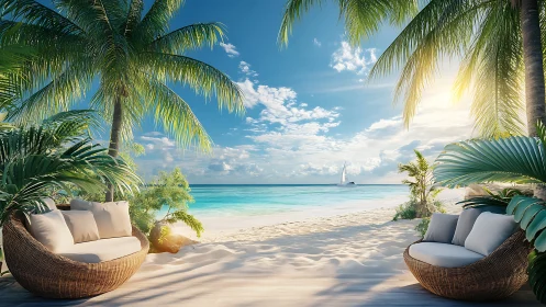 Two Woven Sanctuaries Cradle Paradise Between Palm-Fringed Shores