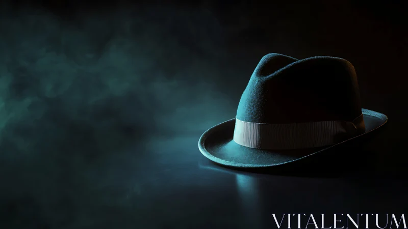 Classic fedora hat resting in moody, cinematic light.