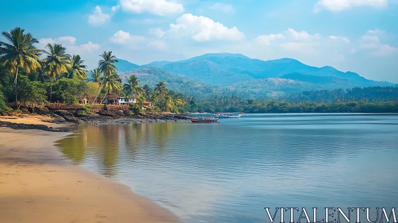 Mountains Embrace Turquoise Waters in This Serene Riverside Paradise