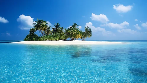 Tropical Island Paradise in Turquoise Waters.