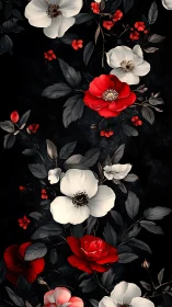 Nocturnal Bloom Symphony Unfolds Against Obsidian Velvet