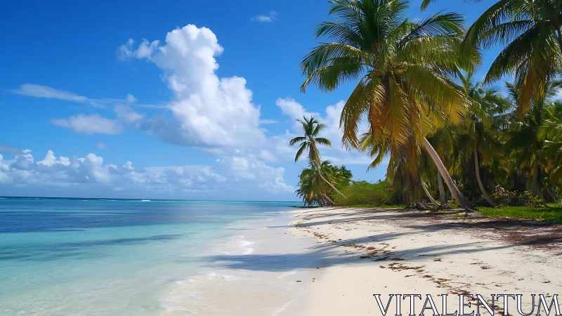 Tropical Paradise: Where Palm Trees Kiss the Shore.