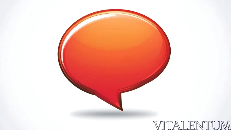 Bright orange speech bubble invites friendly conversation