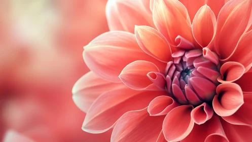 Crimson Dahlia Bloom Close-up Study.