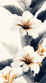 Elegant Blooms in Soft Harmony. Stunning illustration.