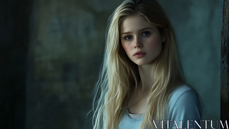 Soft evening light gently frames a thoughtful young woman