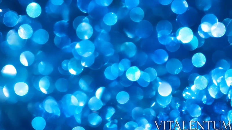 Shimmering Blue Bokeh Abstract Background with Soft Light Effects.