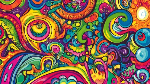 Colorful swirling abstract patterns invite playful imagination