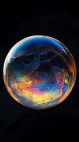 Spherical iridescent surface displays layered optical refraction