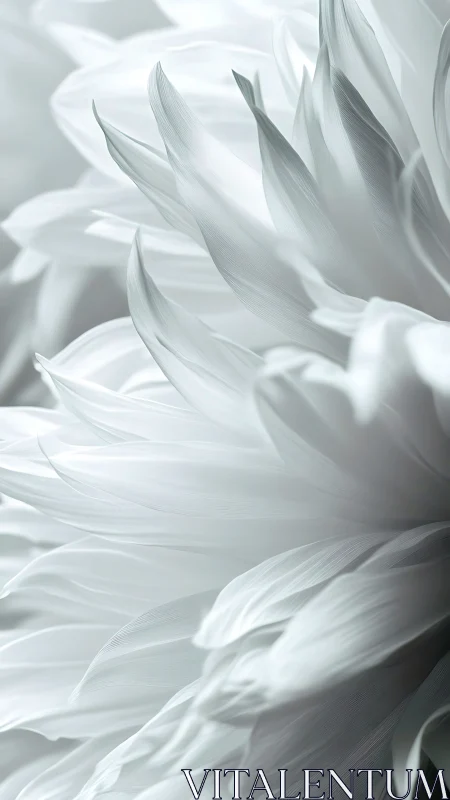 White Flower Petals with Gradient Lighting Study.