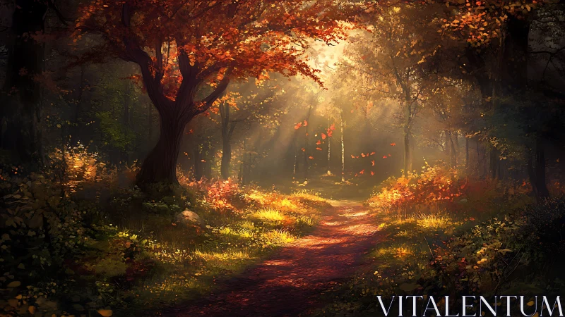 Golden Hour Forest Portal Glows With Autumn's Luminescent Breath
