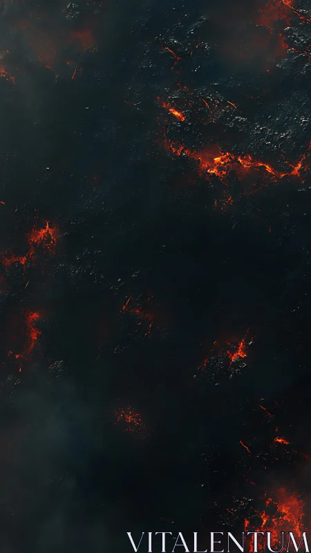 Wildfire Network Burning Across Dark Terrain.