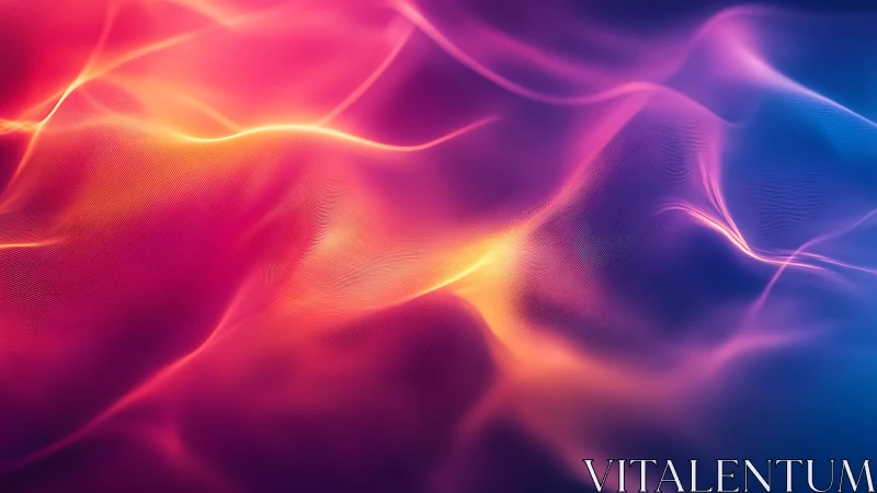 Spectral gradient wavefield with luminous mesh interference.