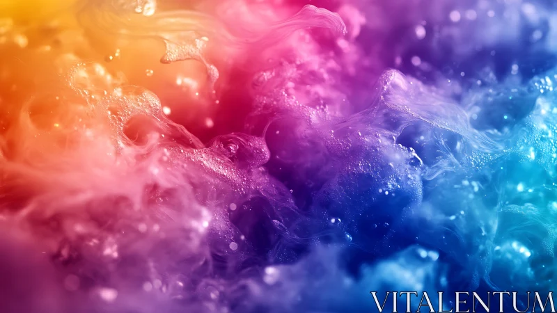 Multicolored liquid diffusion forms dense abstract gradients